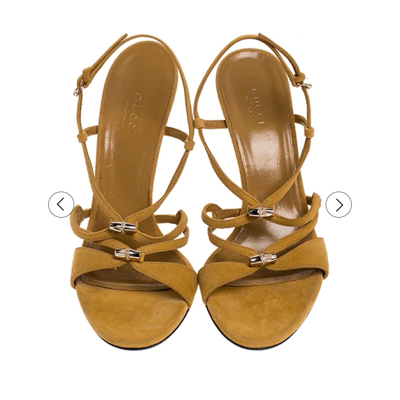 Gucci New Gucci Milady mustard yellow suede bamboo heels Sz 10 Size US 10 / IT 40 - 2 Thumbnail
