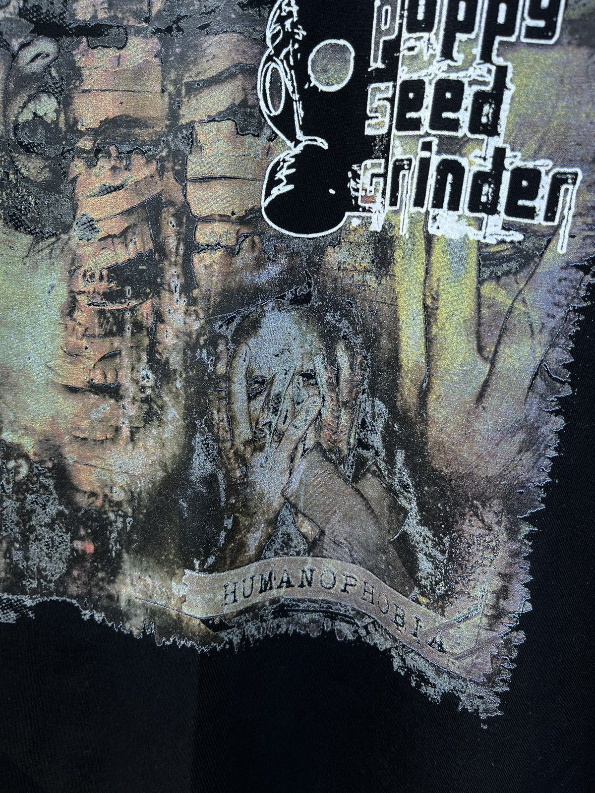 Band Tees × Vintage HUMANOPHOBIA POPPY SEED GRINDER Vintage T-shirt Size US XL / EU 56 / 4 - 3 Thumbnail
