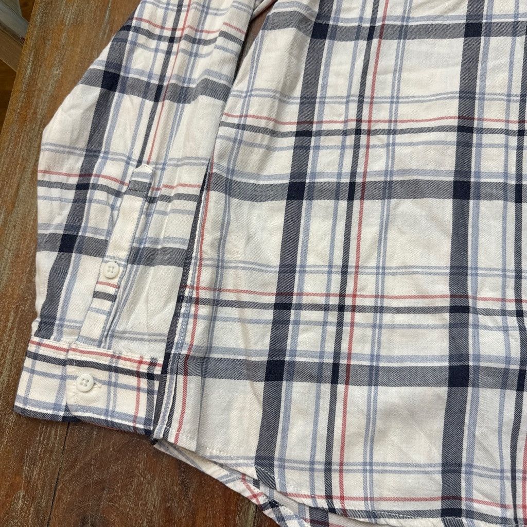 Marine Layer Marine Layer Plaid Button Down Large White Blue Red Size L / US 10 / IT 46 - 3 Thumbnail