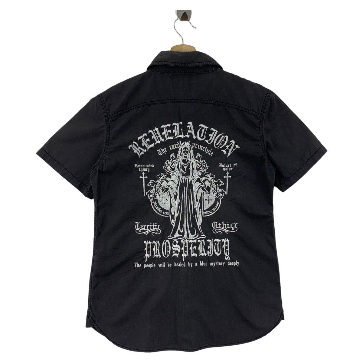 Japanese Brand × Seditionaries ANDRE MALROUR Back hit embroidery cross design black shirt Size US M / EU 48-50 / 2 - 1 Thumbnail
