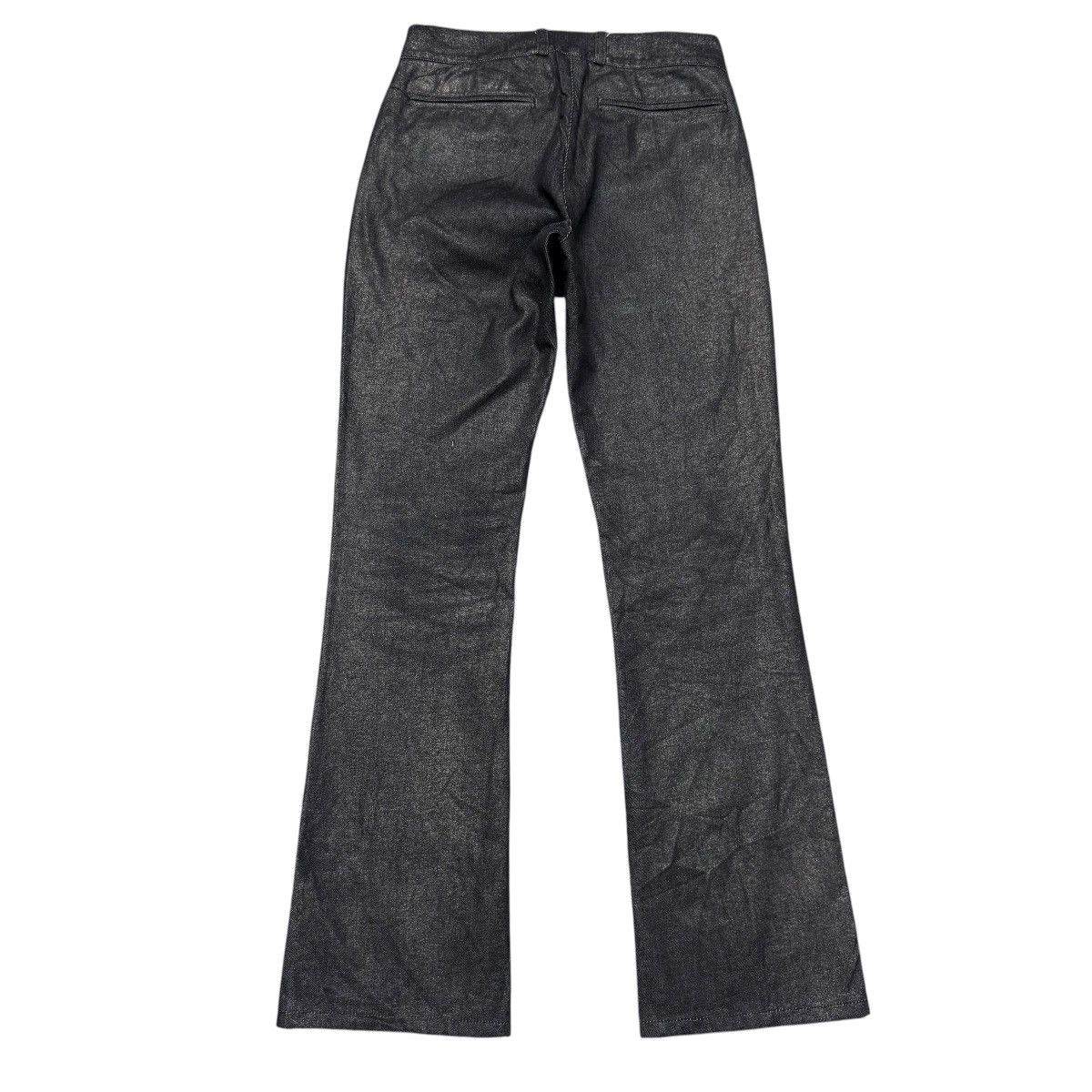 Japanese Brand PARANOID Black Waxed Shining Denim Flare Jeans Size US 28 / EU 44 - 9 Thumbnail
