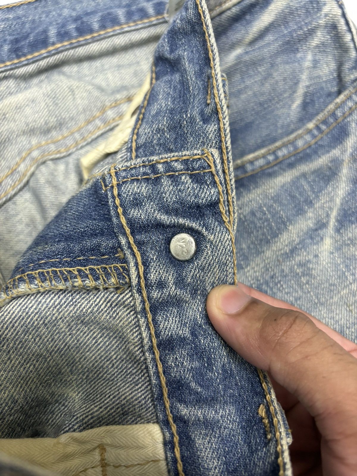 Levi's 🔥LEVIS 505 FLAP POCKET DISTRESSED DENIM JEANS Size US 32 / EU 48 - 12 Thumbnail
