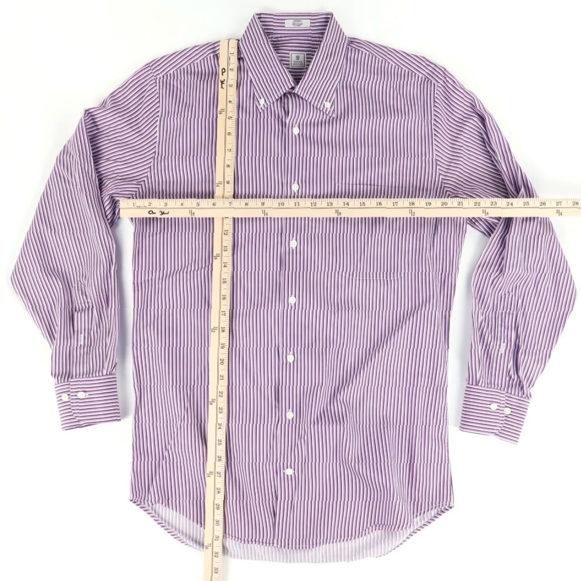 Peter Millar Peter Millar Shirt Purple Long Sleeve Button Down Cotton Striped Men M Size US M / EU 48-50 / 2 - 3 Thumbnail