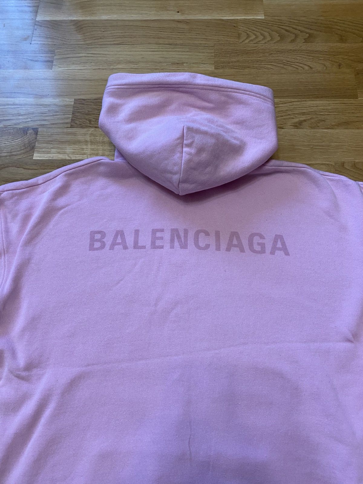 Balenciaga Balenciaga Pink Big Logo Print HoodieOversizedSize XS Unisex Size US XS / EU 42 / 0 - 4 Thumbnail