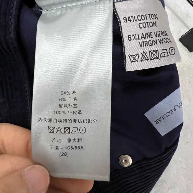 Dior Dior Dark blue corduroy straight trousers 2502-Nextarrow Size US 28 / EU 44 - 6 Thumbnail