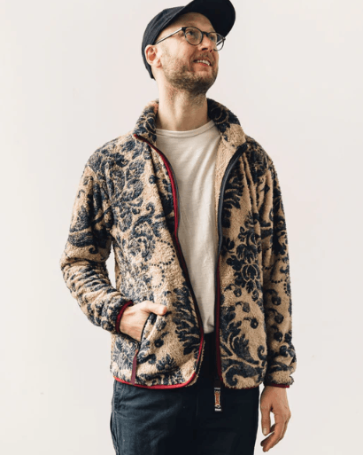 Kapital KAPITAL DAMASK light fleece zip up blouson beige new M Size US M / EU 48-50 / 2 - 10 Thumbnail
