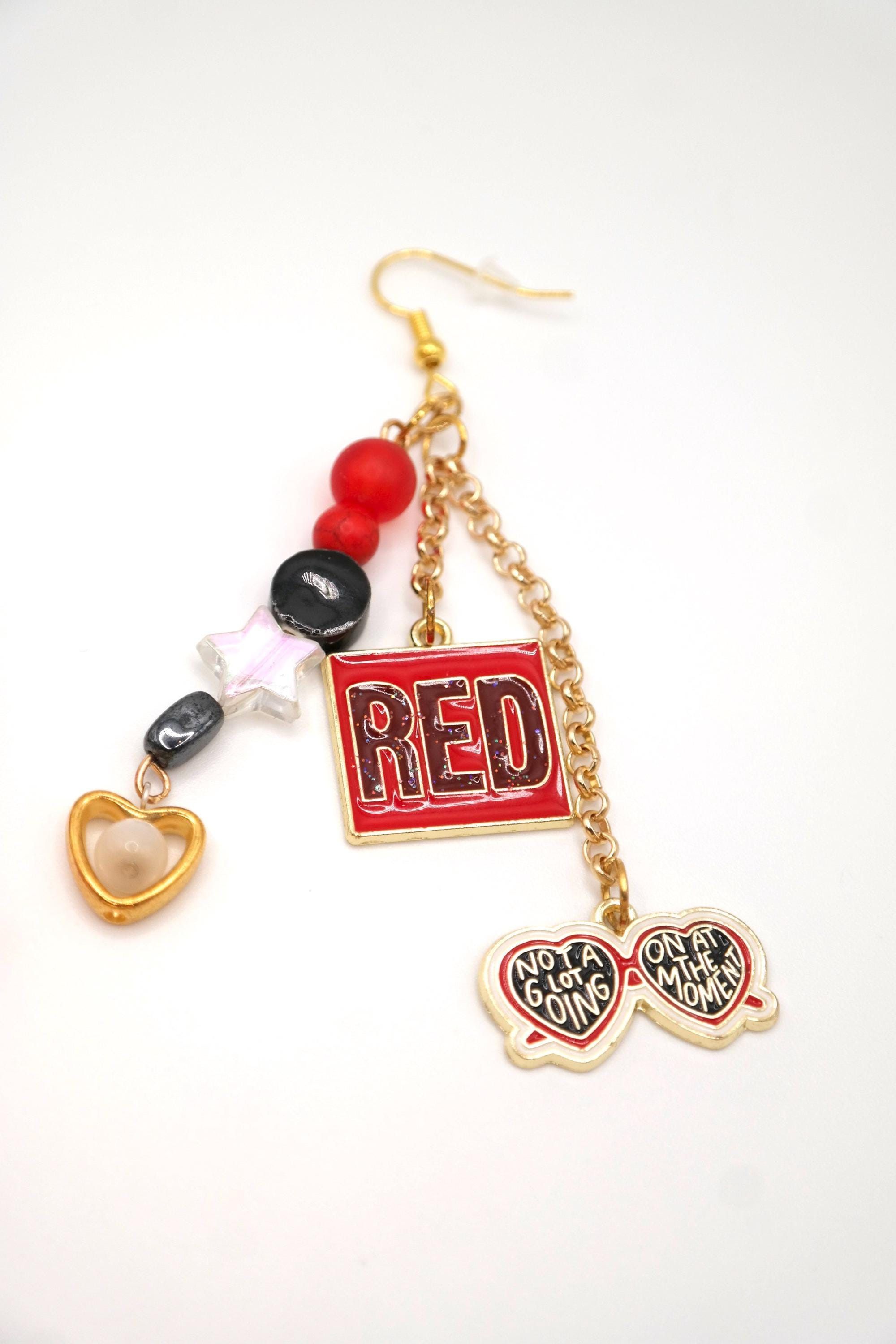 Handmade Taylor Swift Red Era Earrings Size ONE SIZE - 5 Thumbnail