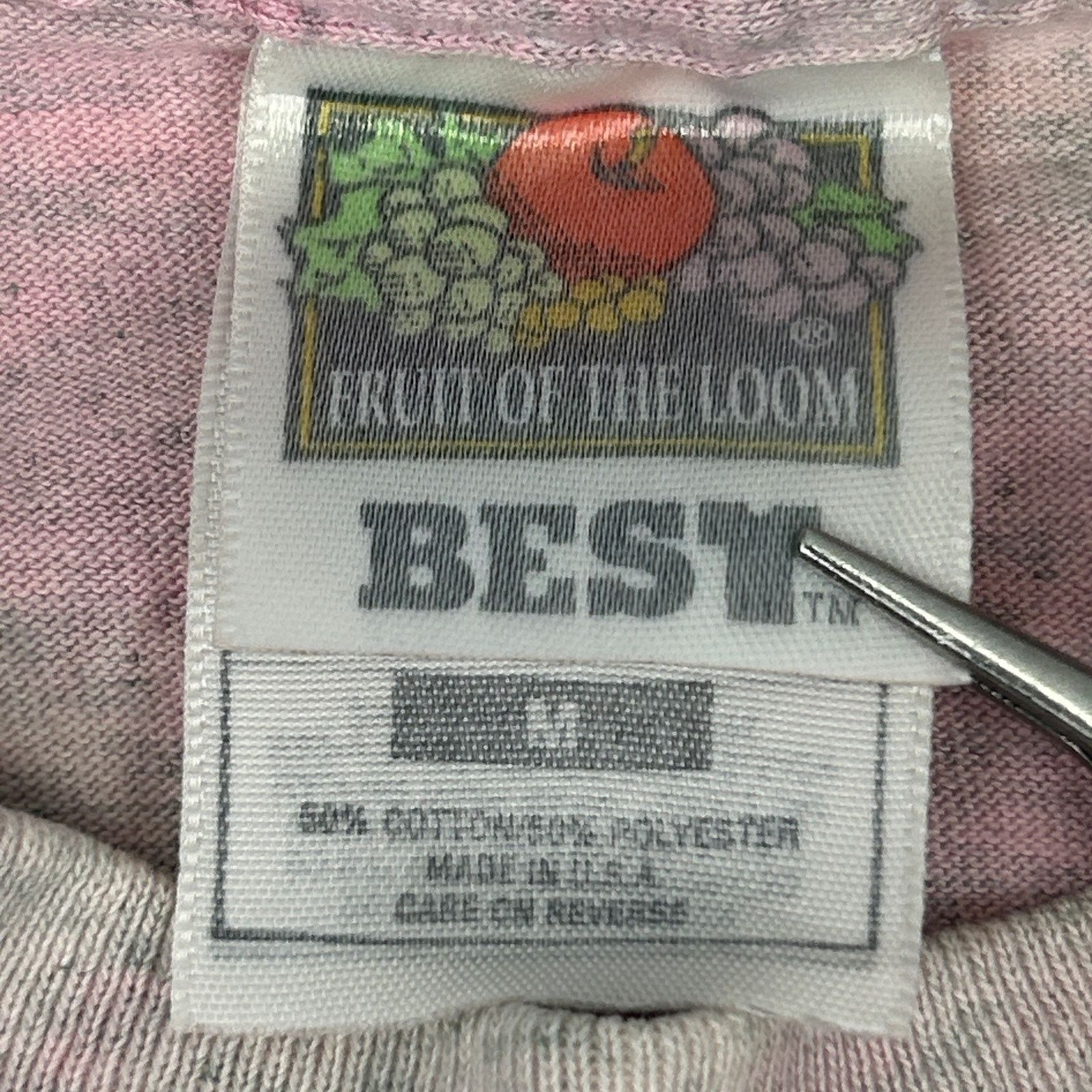 Fruit Of The Loom Vintage BSA Hale Scout Reservation T Shirt Boy Scouts Pink M Size US M / EU 48-50 / 2 - 4 Thumbnail