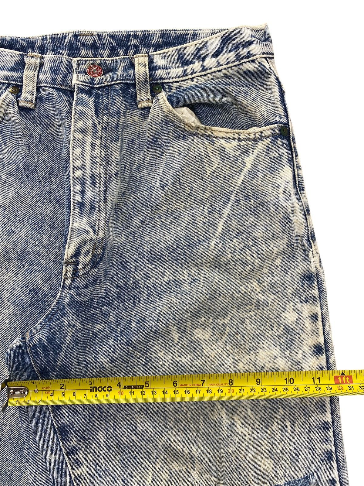 Japanese Brand Japanese Brand Acid Blue Wash Ripped Style Skinny Leg Jeans Size US 30 / EU 46 - 7 Thumbnail