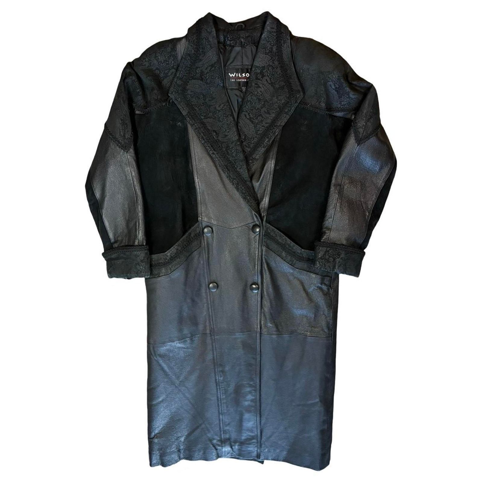 Wilsons Leather Vintage leather trench coat wilson/s sz S petite patchwork Size S / US 4 / IT 40 - 1 Thumbnail