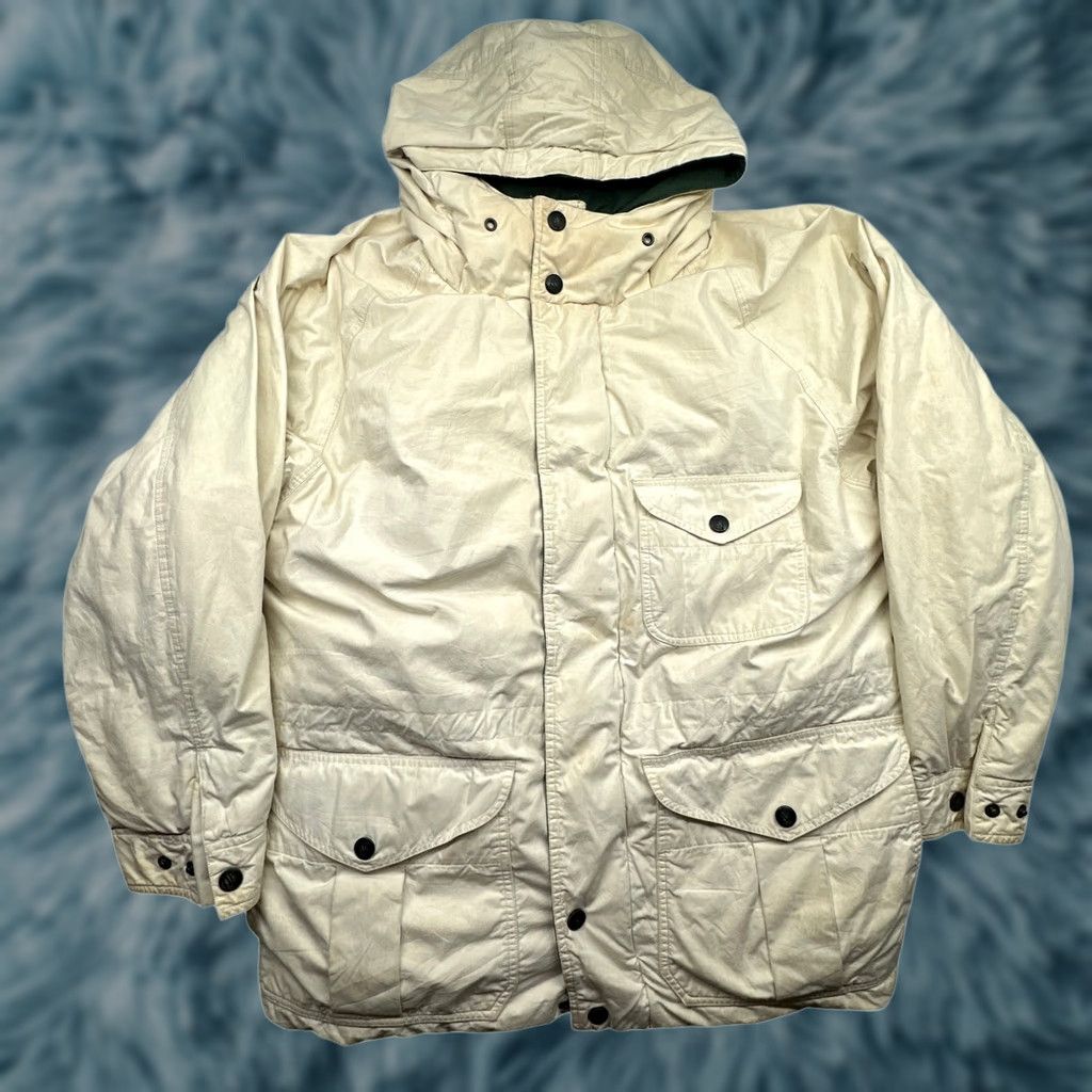 Nautica VINTAGE Nautica Duck Down Puffer Parka Jacket Large White Green STAINED Mens Size US L / EU 52-54 / 3 - 1 Thumbnail