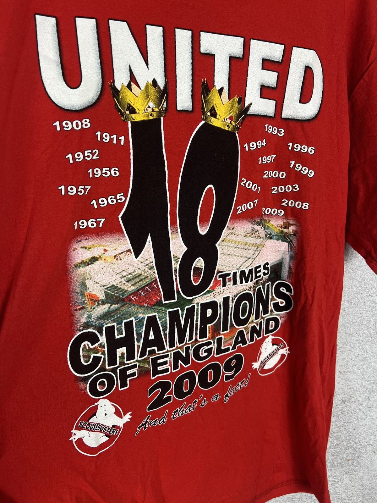 Vintage Vintage Manchester United Champion Football Tee Soccer Shirt Size US XXL / EU 58 / 5 - 4 Thumbnail