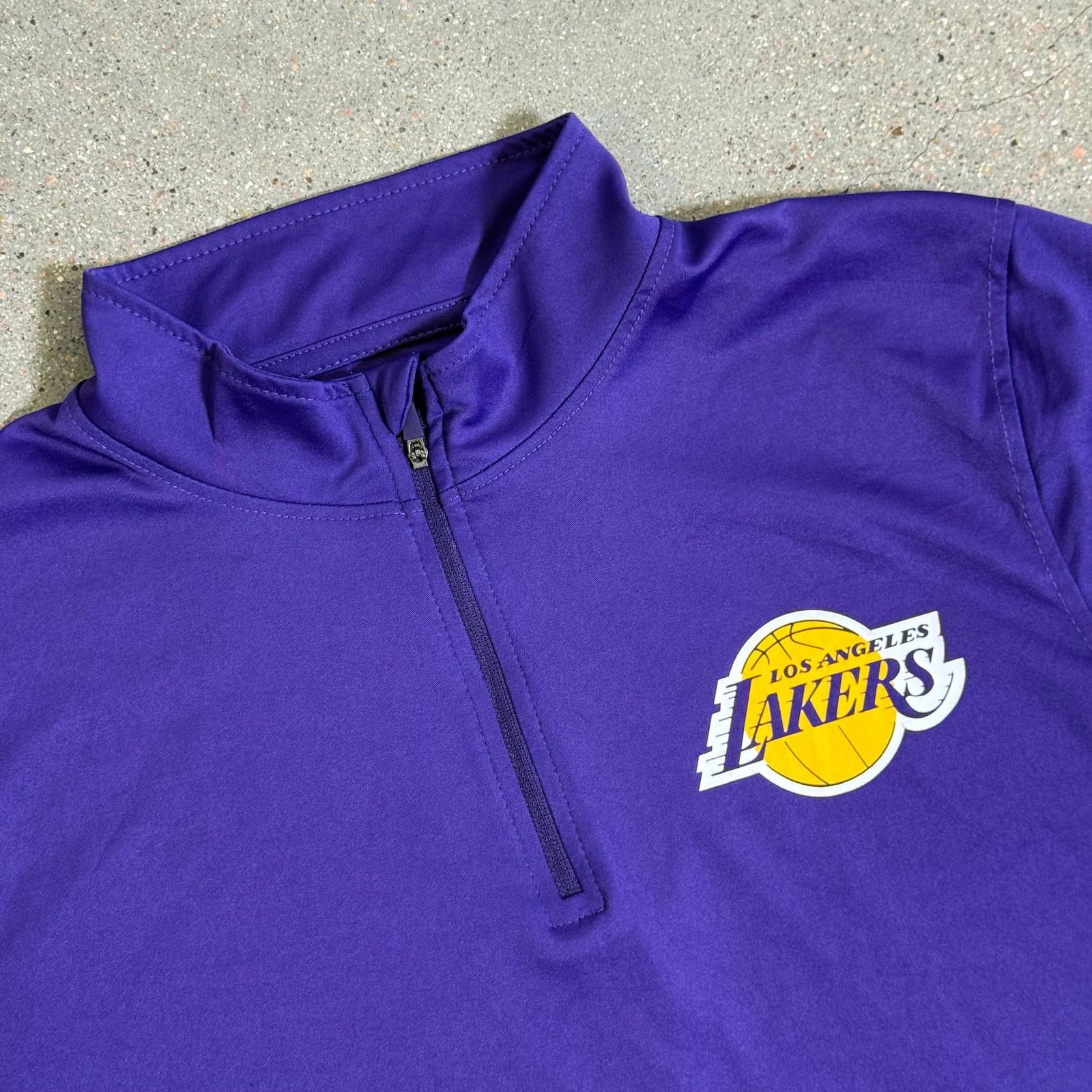 NBA LA Lakers 1/4 Zip Pullover Long Sleeve Shirt Mens M NBA Size US M / EU 48-50 / 2 - 2 Thumbnail