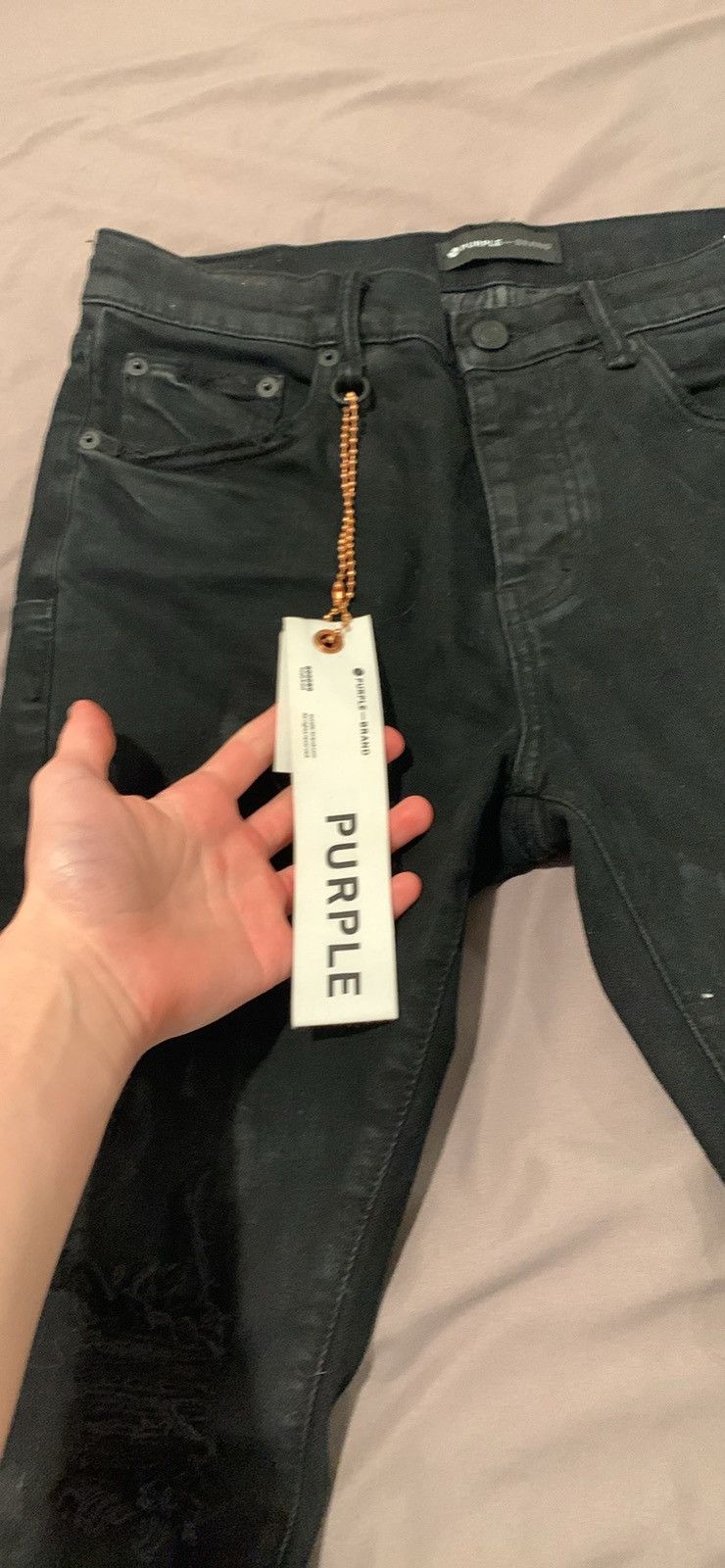 Purple Brand Purple Jeans Black Oil spill Size US 31 - 4 Thumbnail