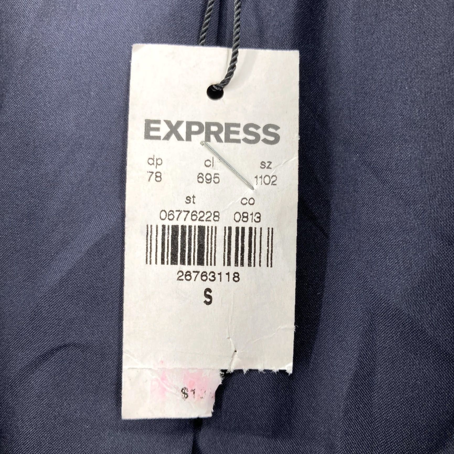 Express VINTAGE Express Blazer Womens Small Navy Blue Tweed Boucle Fringe Open Front Jacket NWT Size S / US 4 / IT 40 - 5 Thumbnail