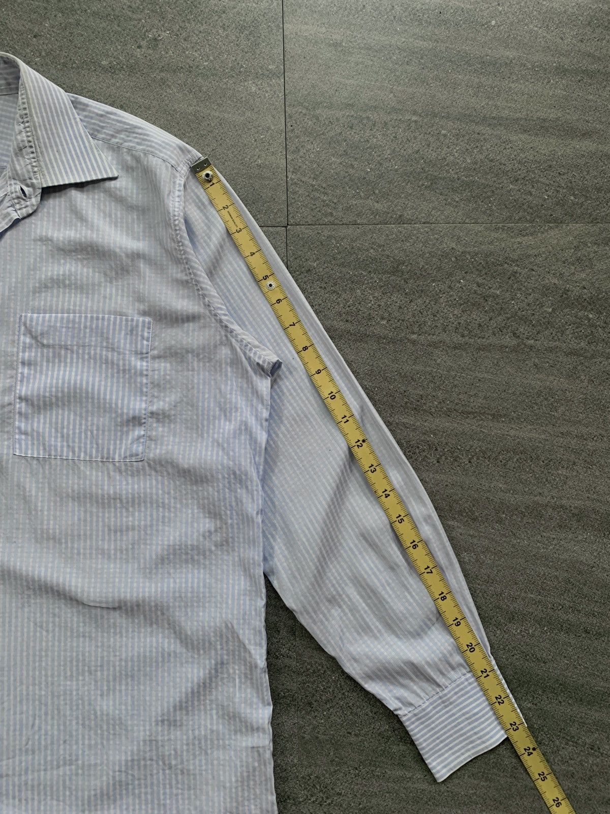Hermes FREE TAX! 2000s Striped Light Cotton Shirt Size US L / EU 52-54 / 3 - 13 Thumbnail