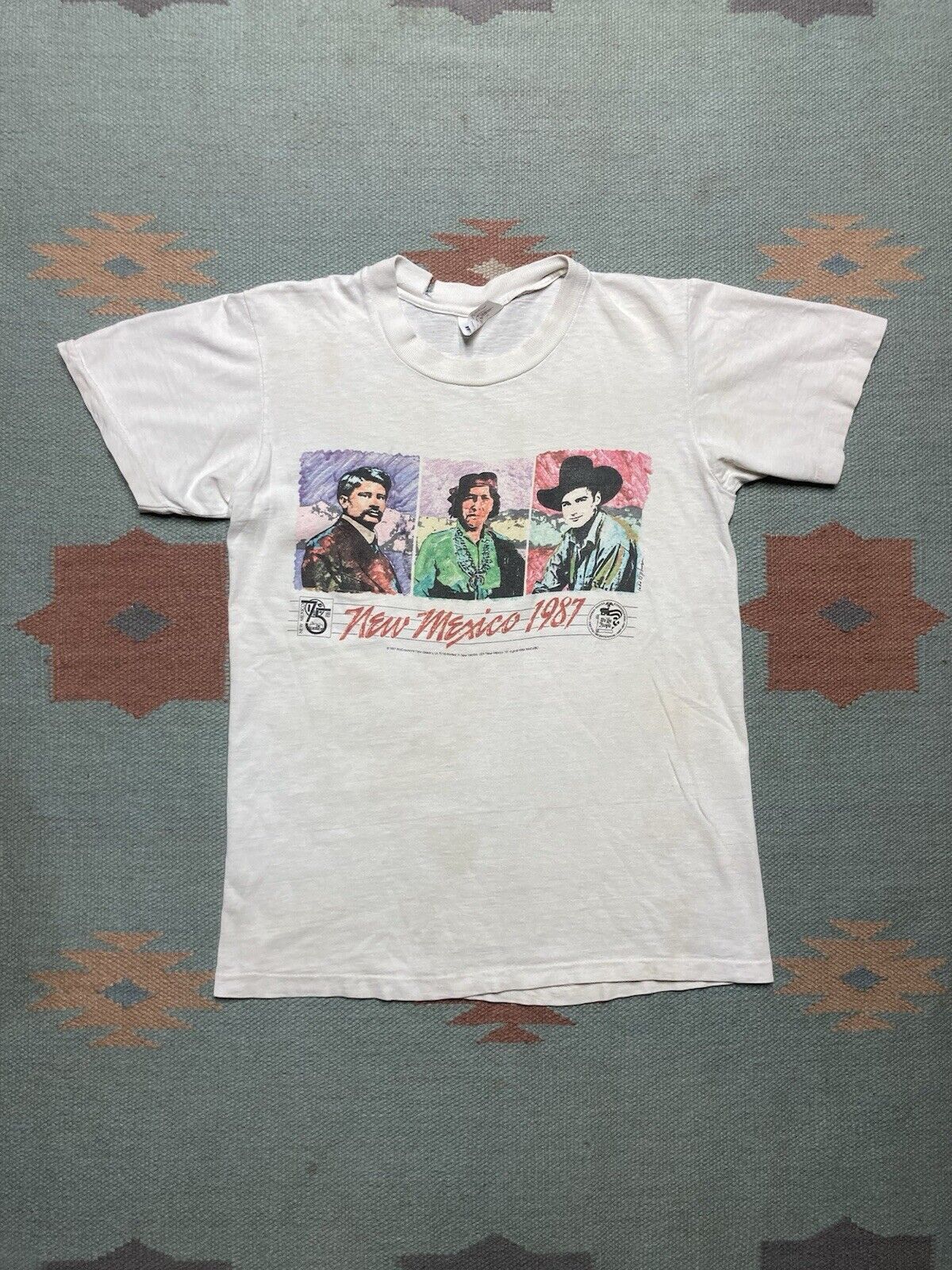Vintage VTG 80s t shirt New Mexico 1987 thin soft single stitch S Size US S / EU 44-46 / 1 - 1 Thumbnail