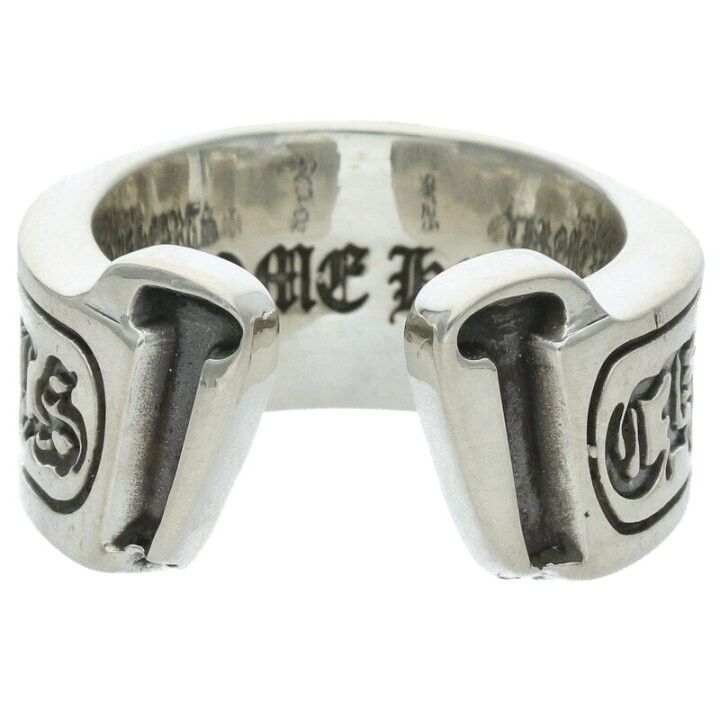 Chrome Hearts 7.5 CHROME HEARTS LARGE SCROLL LABEL RING silver Size ONE SIZE - 2 Thumbnail