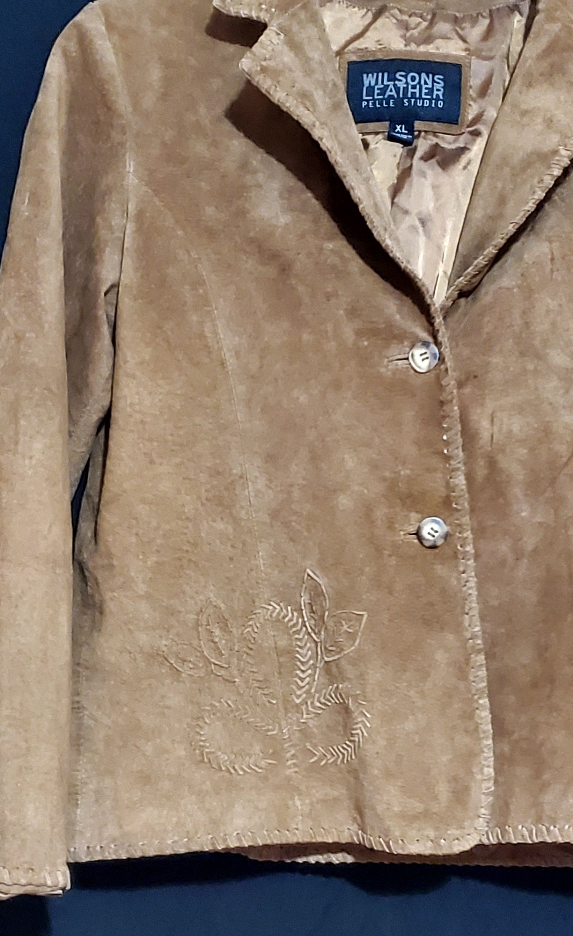 Wilsons Leather Wilsons Suede Western Jacket XL – Rockabilly Embroidered Size XL / US 12-14 / IT 48-50 - 4 Thumbnail