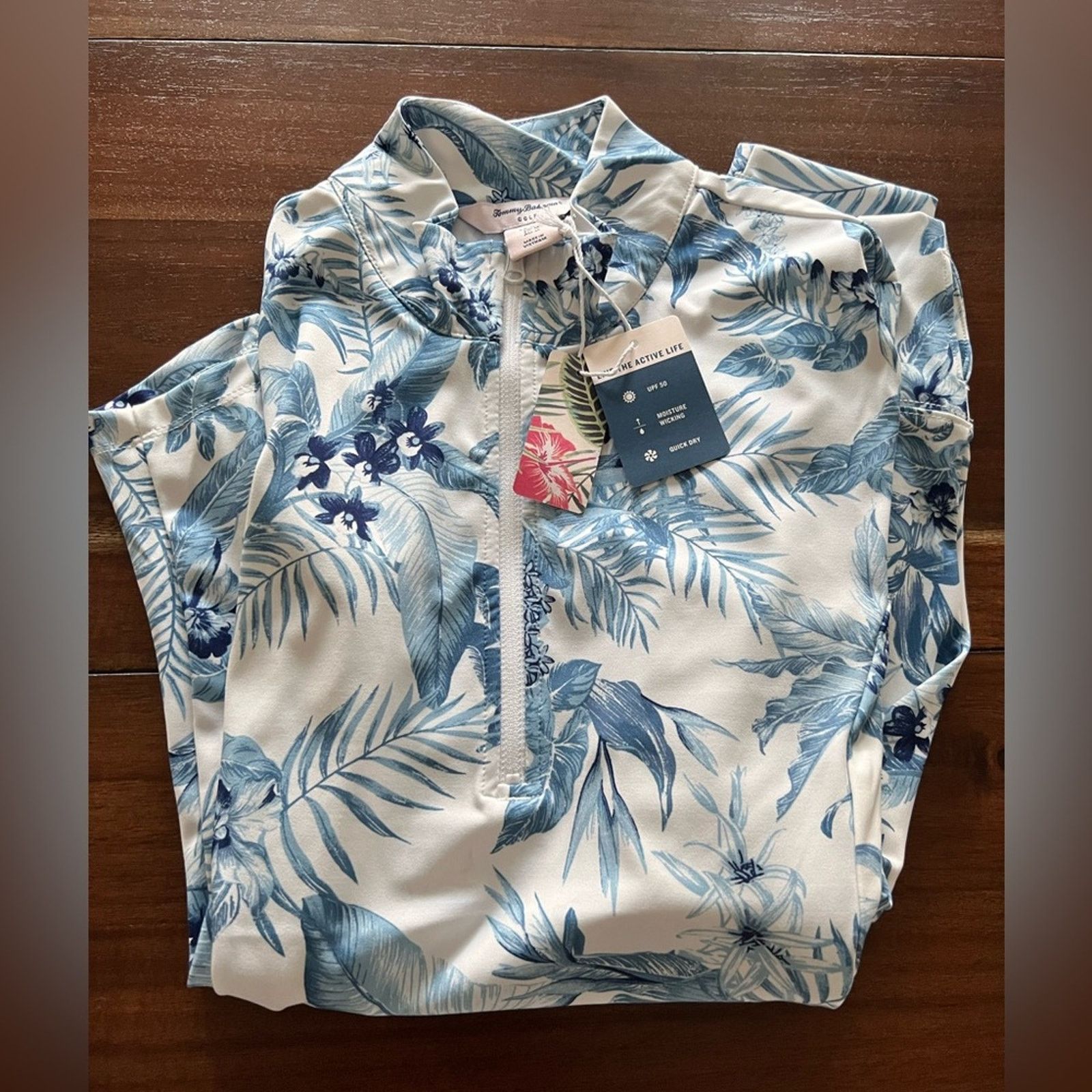 Tommy Bahama 🎉LAST PIECE🎉TOMMY BAHAMAUpf50 Golf Quarter Zip Long Sleeve Size M / US 6-8 / IT 42-44 - 3 Thumbnail
