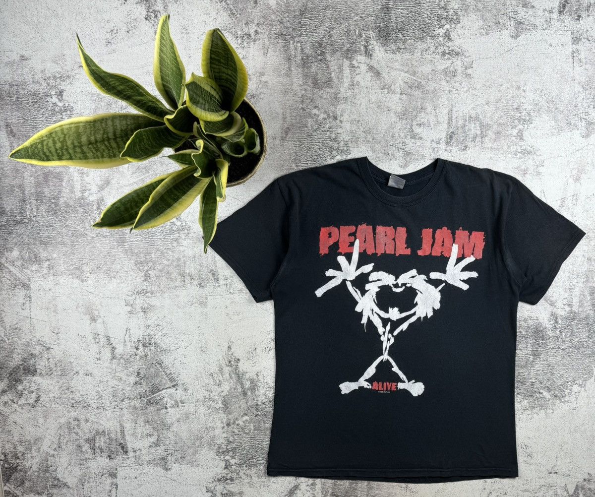 Vintage Pearl Jam 2008 Alive Stickman Men’s Rock Tour Rap Merch Hip Hop T Shirt Jersey Size US L / EU 52-54 / 3 - 1 Thumbnail