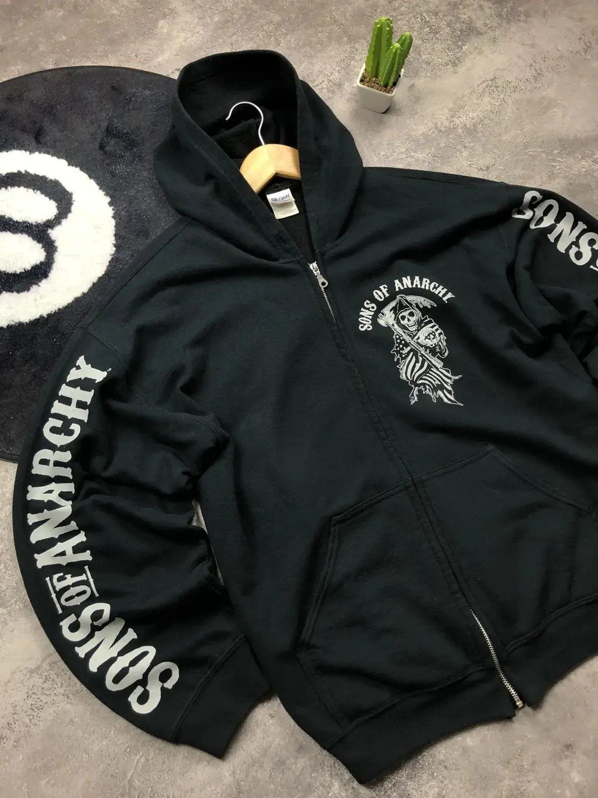 Other SONS OF ANARCHY Vintage 2009s Zip Hoodie Big Logo Film Y2k Size US L / EU 52-54 / 3 - 4 Thumbnail
