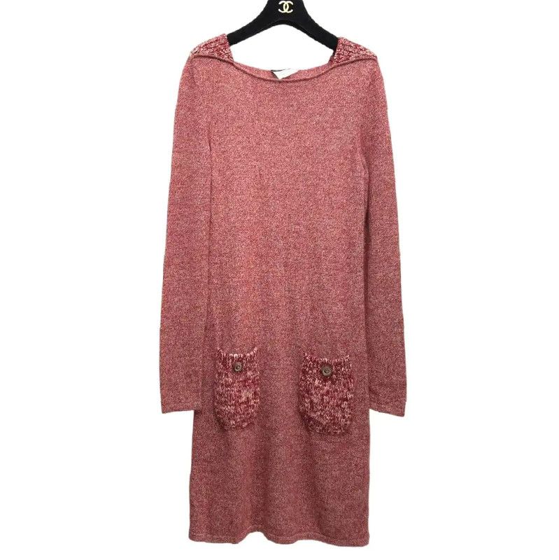 Chanel Chanel Red Cashmere Dress for Autumn 0089 Size S / US 4 / IT 40 - 1 Thumbnail
