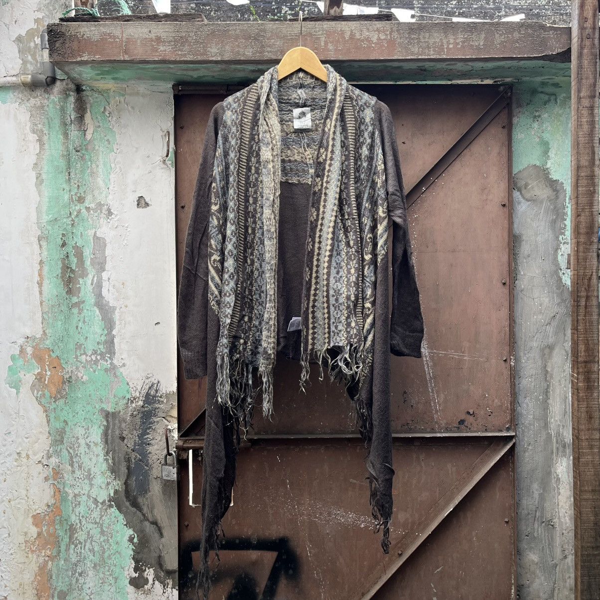 Le Grande Bleu (L.G.B.) BBP fringe knit outer cardigan vkei grunge style Size US L / EU 52-54 / 3 - 1 Thumbnail