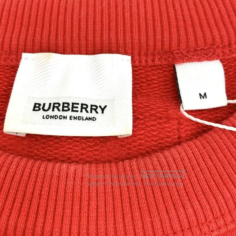 Burberry Burberry Red Cotton Women's Sweatshirt. Size M / US 6-8 / IT 42-44 - 5 Thumbnail