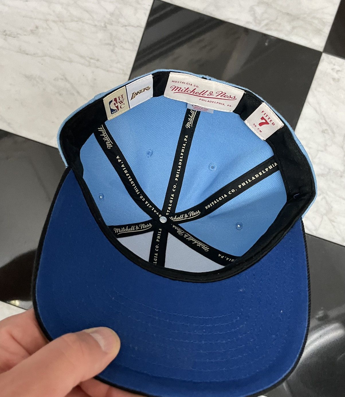 Mitchell & Ness 🔥 Exclusive Lakers fitted hat size 7 Size ONE SIZE - 3 Thumbnail