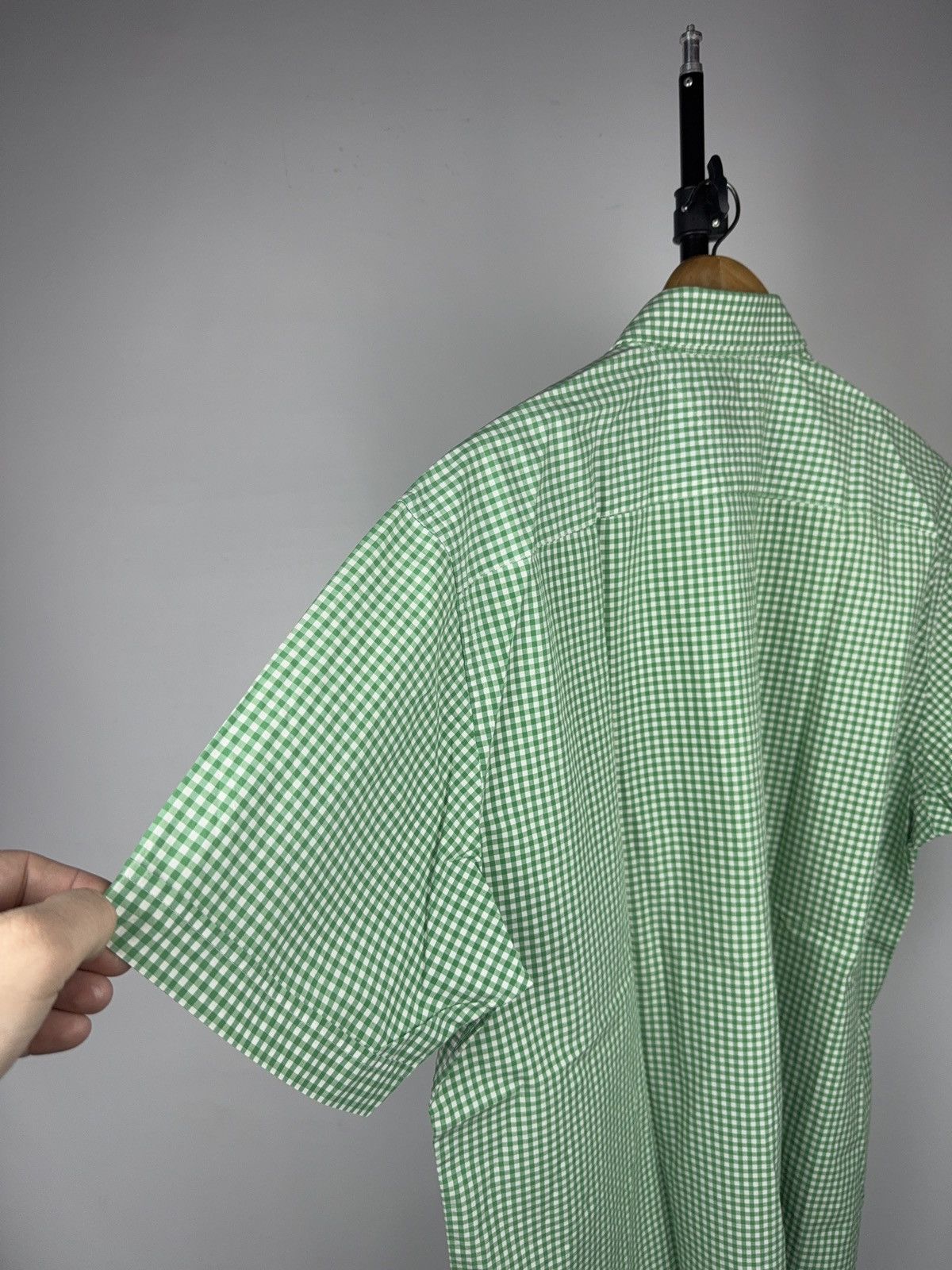 Tommy Hilfiger Vintage Tommy Hilfiger Green Gingham Short Sleeve Shirt XL Size US XL / EU 56 / 4 - 9 Thumbnail