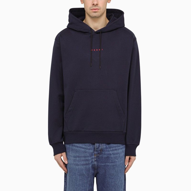 image of Marni Blue Hoodie With Logo On Chest, Men's (Size Medium)