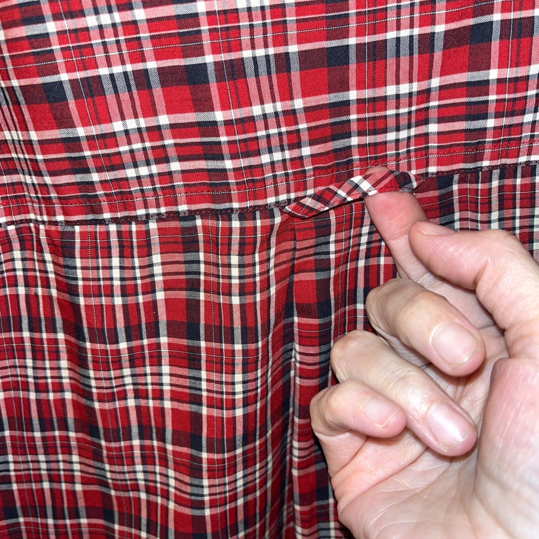Chaps Chaps RALPH LAUREN Shirt Button-Up Plaid Red Mens Large Short Sleeve Button-Down Collared Size US L / EU 52-54 / 3 - 4 Thumbnail