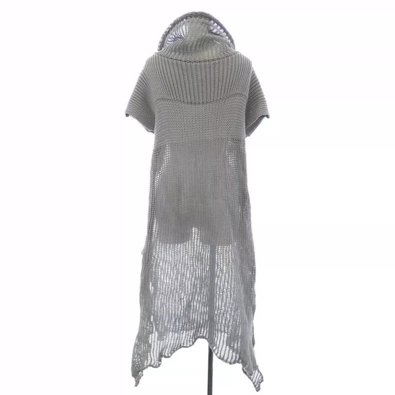 Issey Miyake Issey Miyake Grey side-opening woolen knitted sweater Size M / US 6-8 / IT 42-44 - 2 Thumbnail