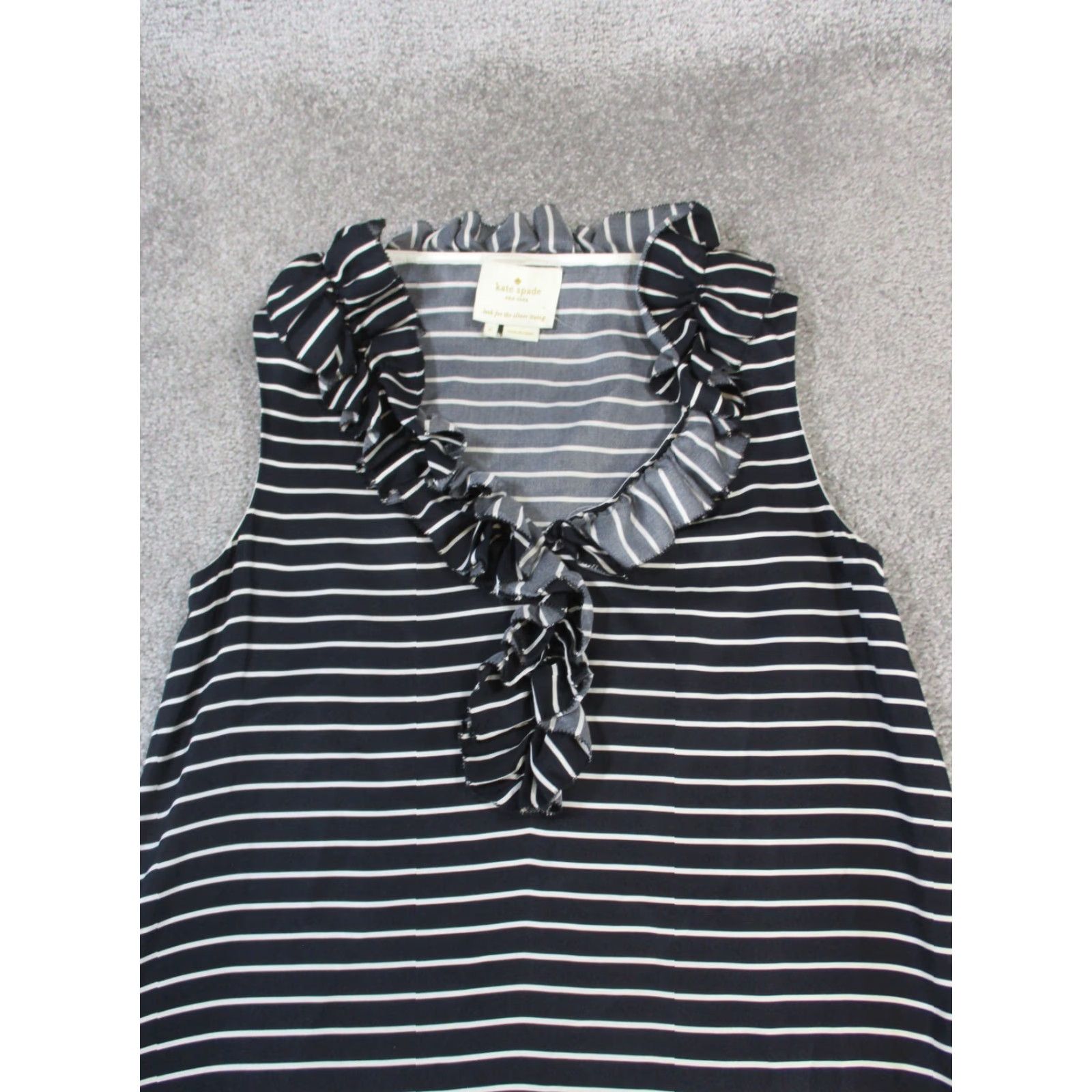 Vintage VINTAGE Kate Spade New York Dress Womens 2 Sleeveless Silk Short A-Line Black 90s Women Size XS / US 0-2 / IT 36-38 - 2 Thumbnail