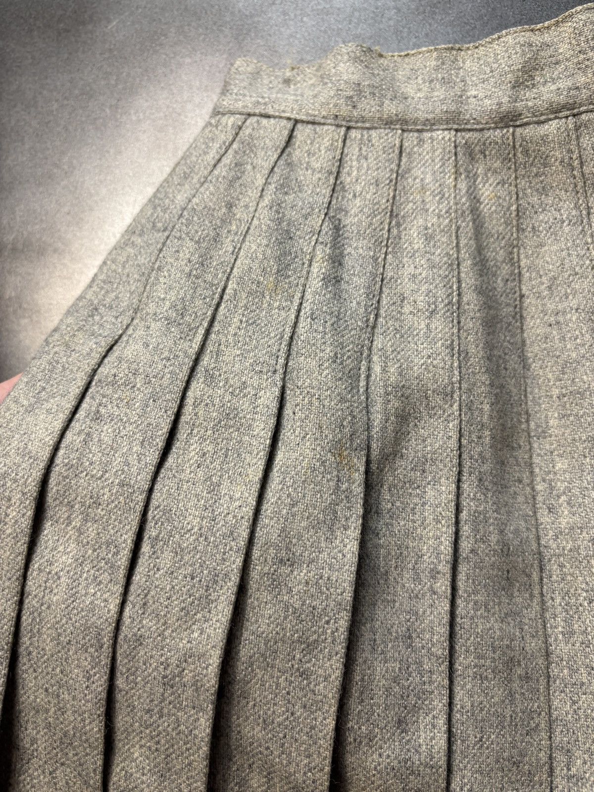 Pringle Of Scotland × Vintage 1960s Vintage Pleated Mini Skirt School Uniform Worsted Wool Size 22" - 8 Thumbnail