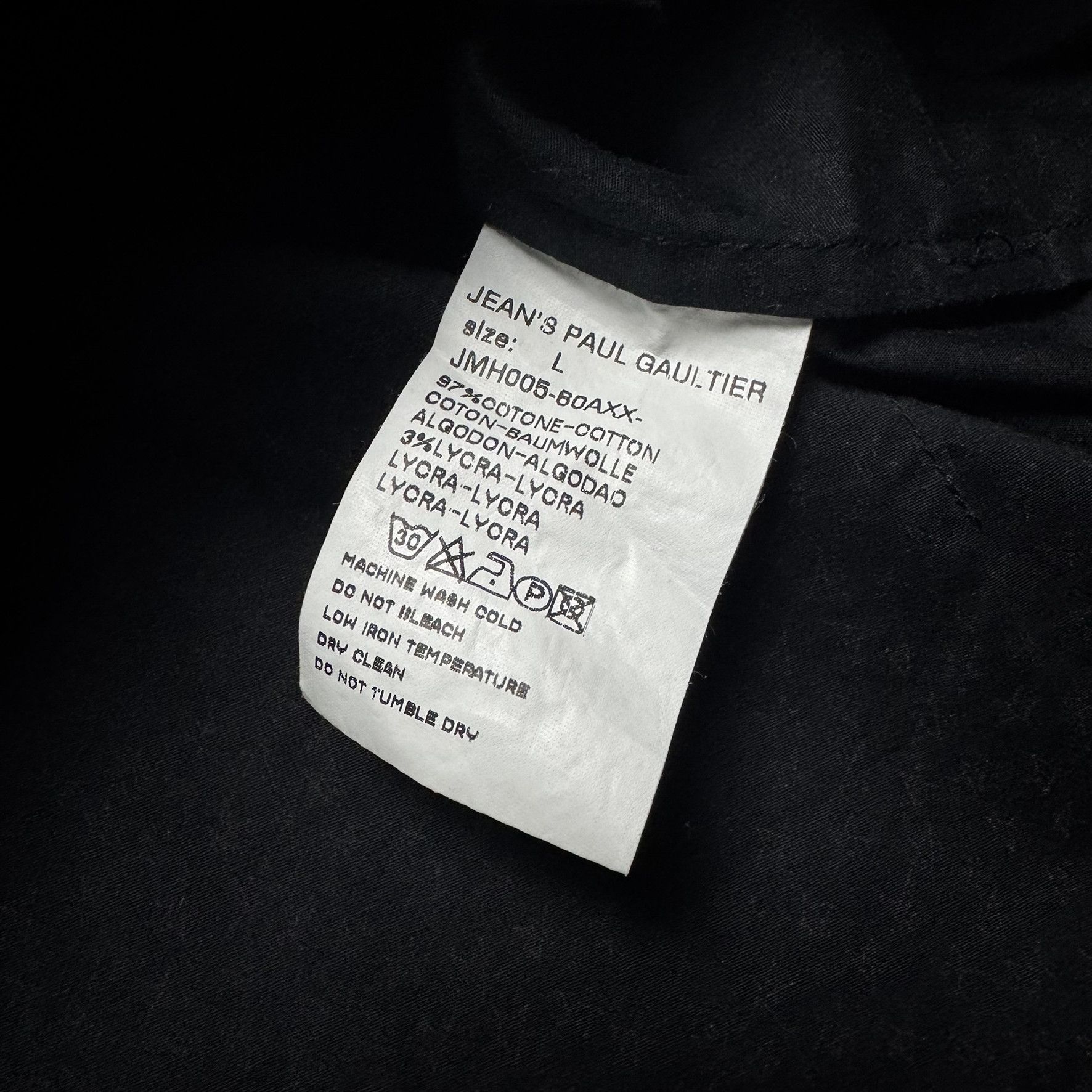 Jean Paul Gaultier Rare Vintage Jean-Paul Gaultier Shirt black with stars Size US L / EU 52-54 / 3 - 8 Thumbnail