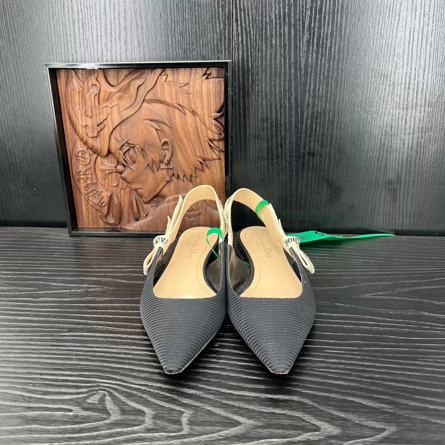 Dior DIOR J'Adior Women's Black Ballet Flats 36.5 Size US 6 / IT 36 - 4 Thumbnail