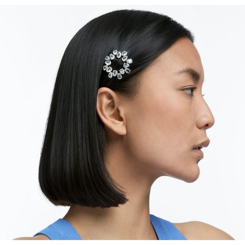 Swarovski Swarovski Hair Clip, Pear Cut Crystals, White, Rhodium Size ONE SIZE - 3 Thumbnail