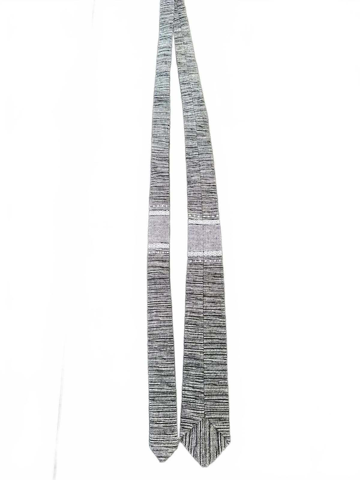 Other Vintage Black White Llama Knit Tie 56” Size ONE SIZE - 3 Thumbnail