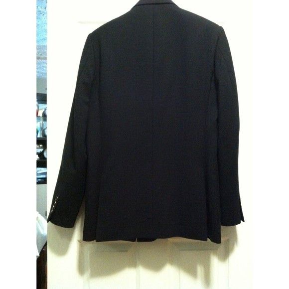 Jaeger JAEGER MEN'S BLACK 100%WOOL SPORT COAT JACKET BLAZER 40R Size 40R - 6 Thumbnail