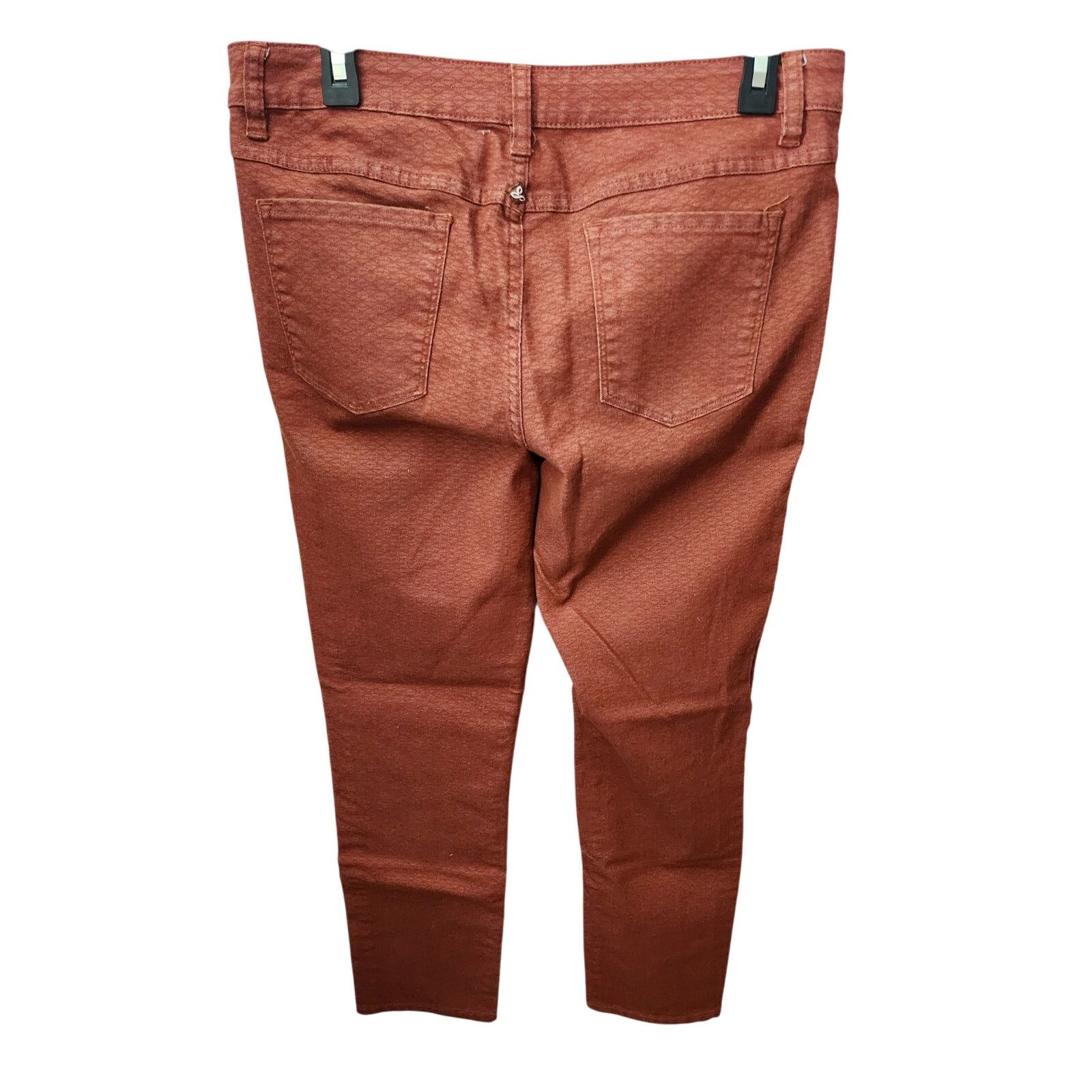 Prana PRANA KARA Organic Cotton Red Patterned Ankle Skinny Jeans Size 32" / US 10 / IT 46 - 2 Thumbnail