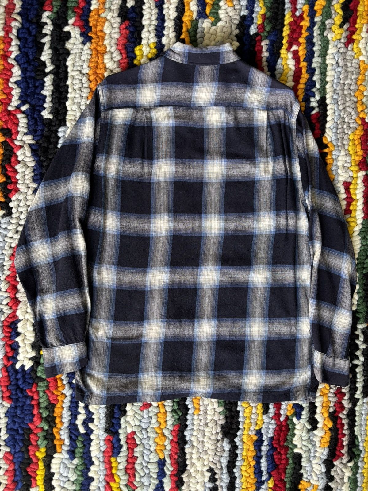 Vintage 1950s Shadow Box Pilgrim Button Up Loop Collar Blue Size US M / EU 48-50 / 2 - 2 Thumbnail
