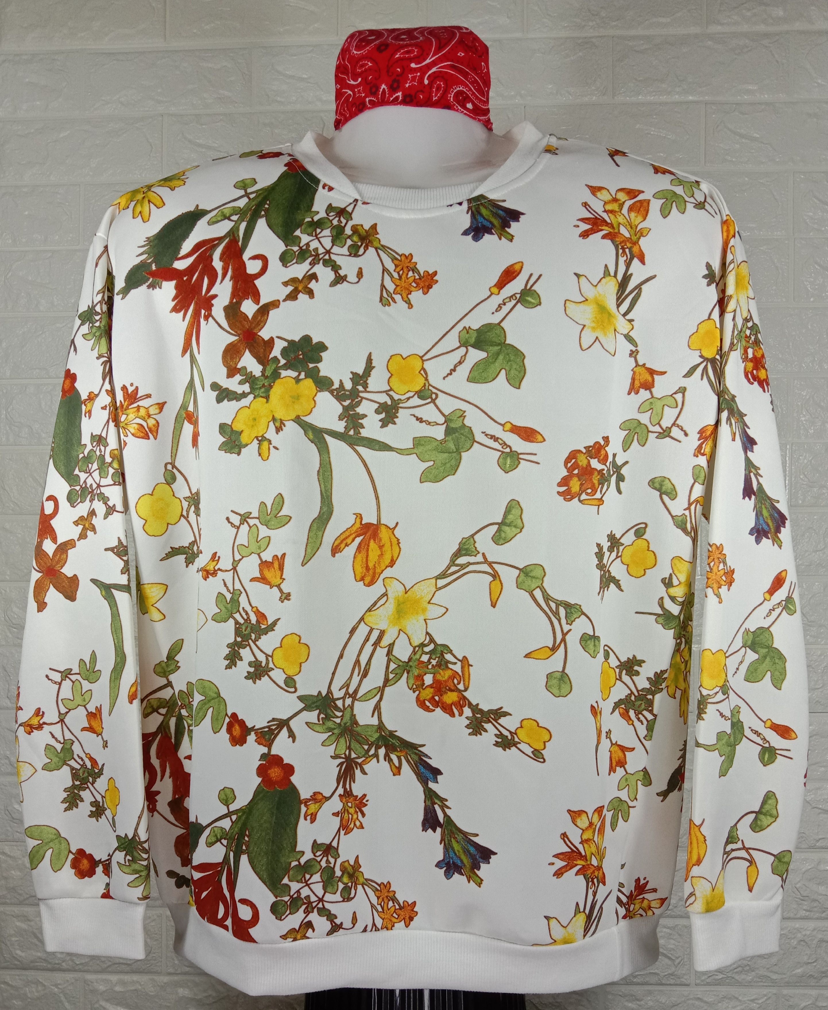 Japanese Brand Japanese Brand GRG x GARAGE Floral Over Printed Sweatshirt Size L / US 10 / IT 46 - 1 Thumbnail