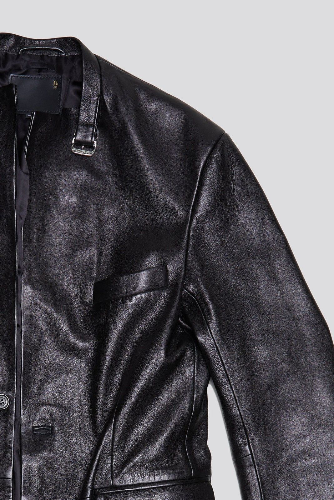 R13 Belt Collar Leather Jacket Small Size US S / EU 44-46 / 1 - 6 Thumbnail