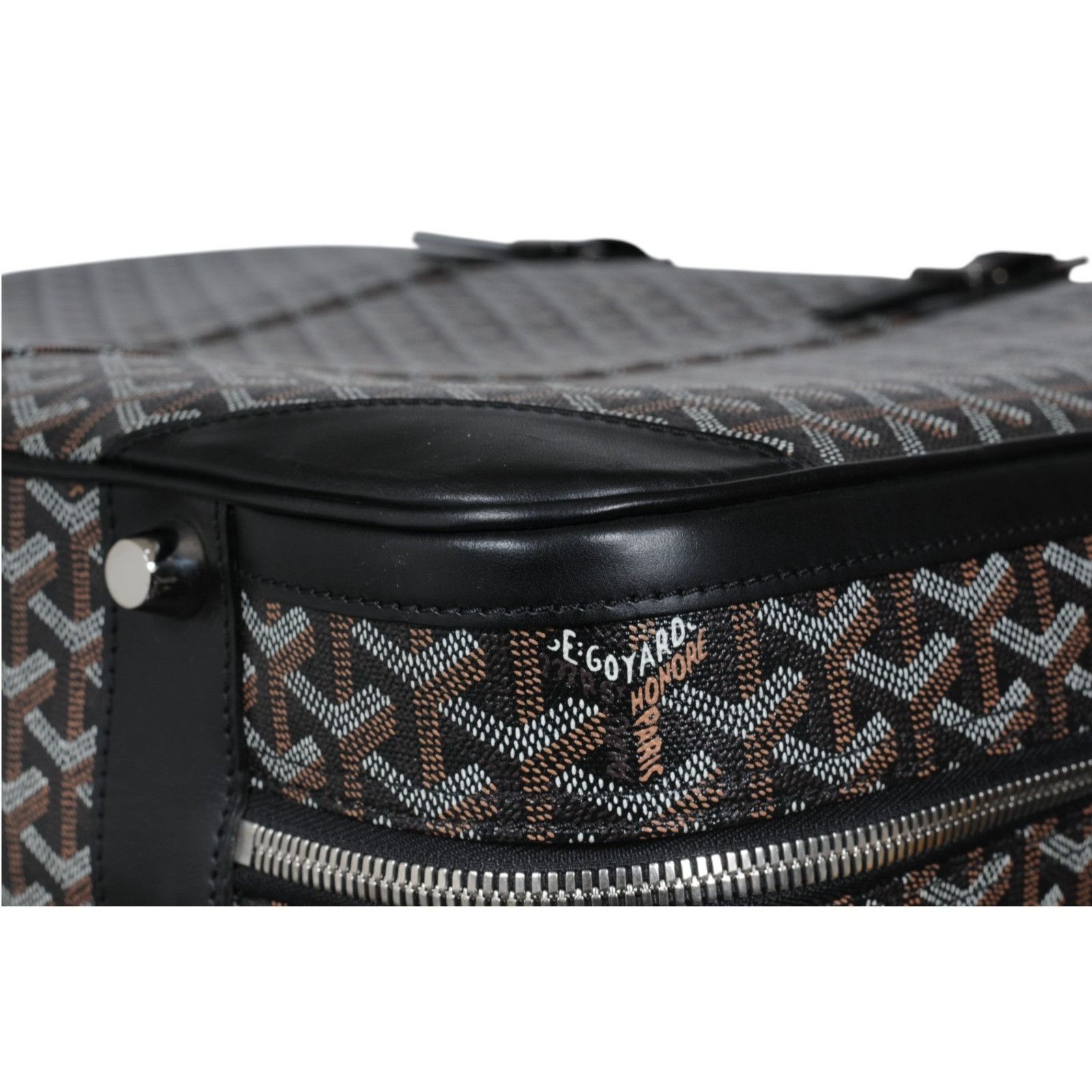 Goyard Black Goyardine Canvas Leather Majordome 60 Travel Size ONE SIZE - 11 Thumbnail