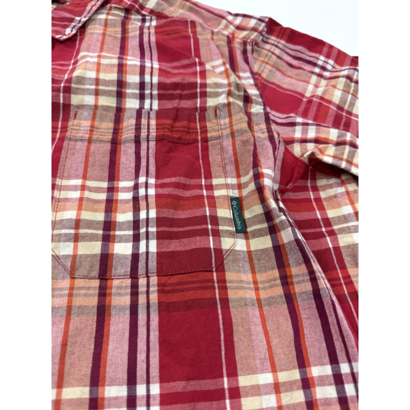Vintage Columbia Shirt Mens XL Red Plaid Short Sleeve Button Front Regular Fit Casual Size US XL / EU 56 / 4 - 2 Thumbnail