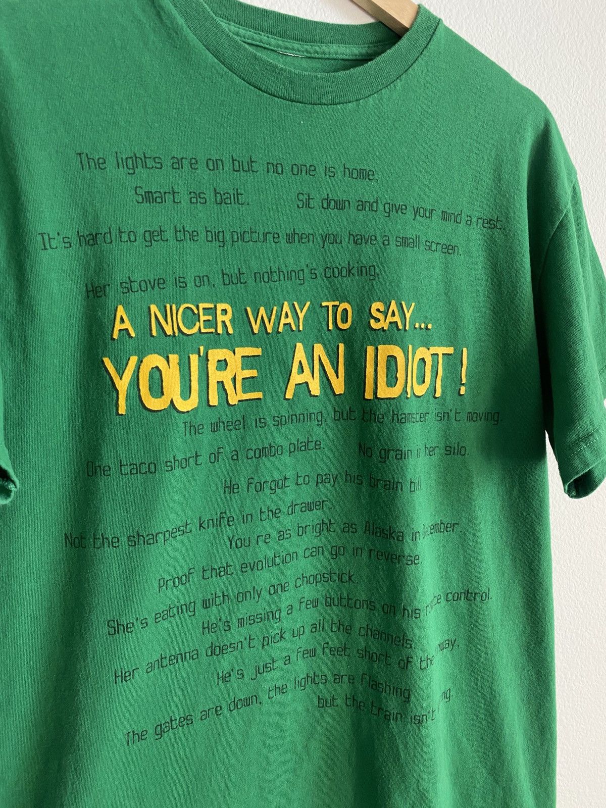 Vintage Y2K A Nicer Way to Say Youre an Idiot ! Funny Tee Size US L / EU 52-54 / 3 - 2 Thumbnail