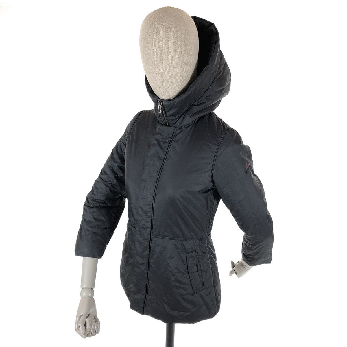 Jean Paul Gaultier Junior GAULTIER Logo Black Polyester Parka Puffy Coat Full-Zip Jacket Size XXS / US 00 / IT 34 - 8 Thumbnail