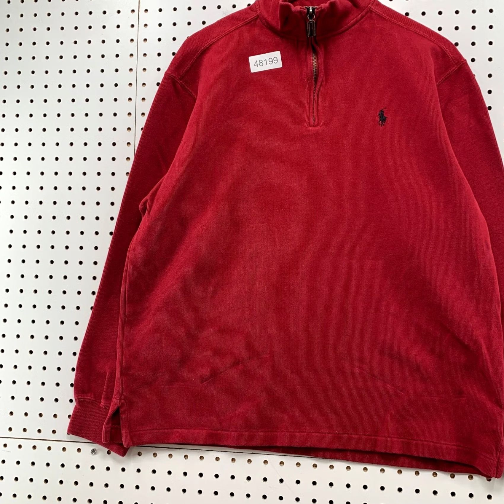 Polo Ralph Lauren Polo Ralph Lauren Quarter 1/4 Zip Sweater Mens Large Red Mock Neck Preppy Shirt Size US L / EU 52-54 / 3 - 5 Thumbnail